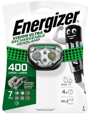 Energizer nabíjateľná čelovka Vision Rechargeable Headlight 400 lumens